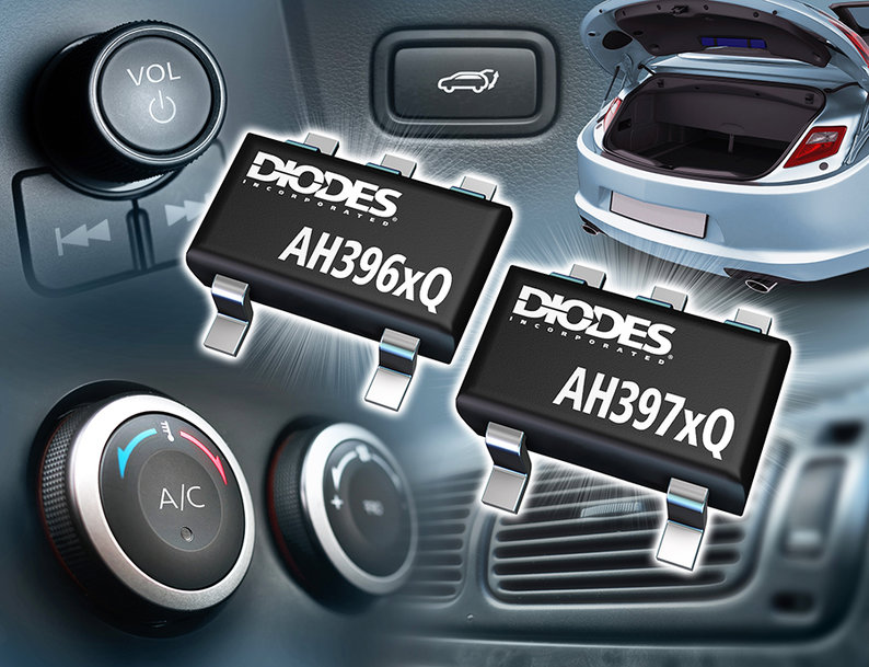 Automotive-konforme High-Voltage-Hall-Effekt-Sensoren von Diodes Incorporated sparen Platz, bieten zwei Ausgänge und liefern genaue Drehzahl- und Richtungsdaten
